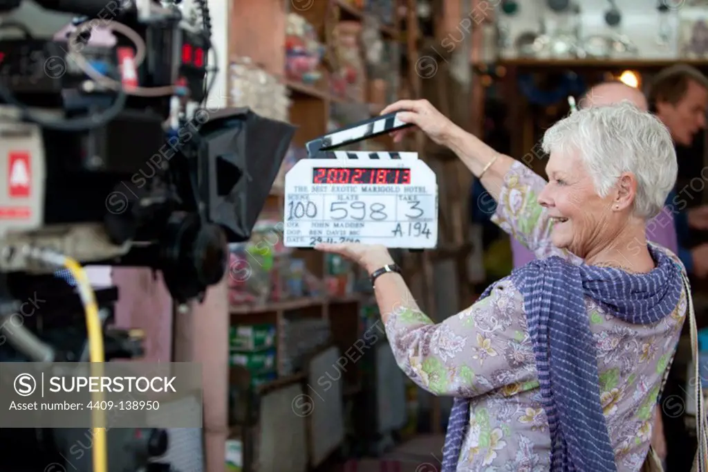 JUDI DENCH in THE BEST EXOTIC MARIGOLD HOTEL (2011), directed by JOHN MADDEN.