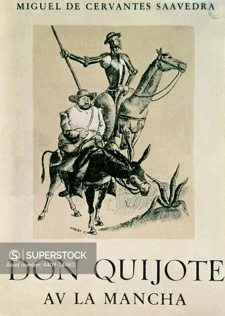 First page of the 1955 edition of Don Quixote. Author: MIGUEL DE CERVANTES SAAVEDRA.