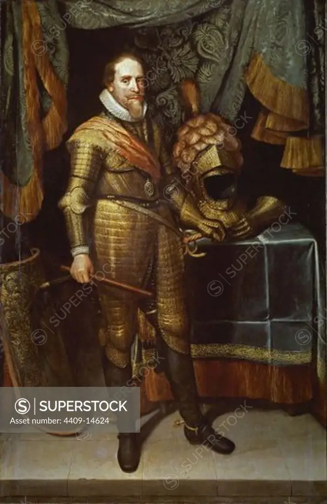 RETRATO DE MAURICIO DE NASSAU - (1527-1625) - MILITAR HOLANDES - SIGLO XVII - BARROCO HOLANDES. Author: MIEREVELT, MICHIEL JANSZ. VAN. Location: RIJKSMUSEUM, AMSTERDAM, HOLANDA.