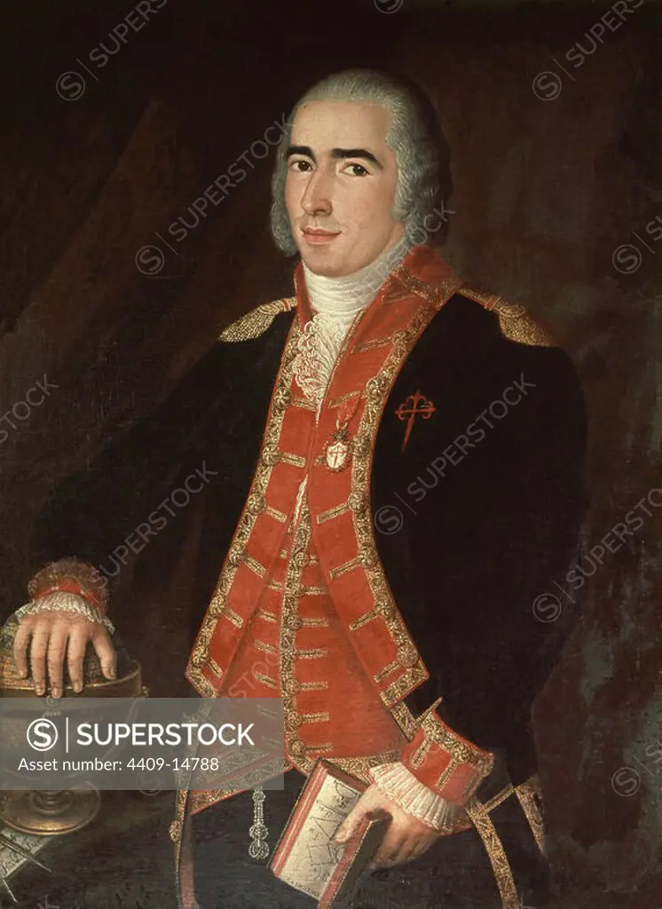 FRANCISO ALCEDO BUSTAMANTE 1760-1805 - MARINO ESPANOL. ALCEDO BUSTAMANTE FRANCISCO.