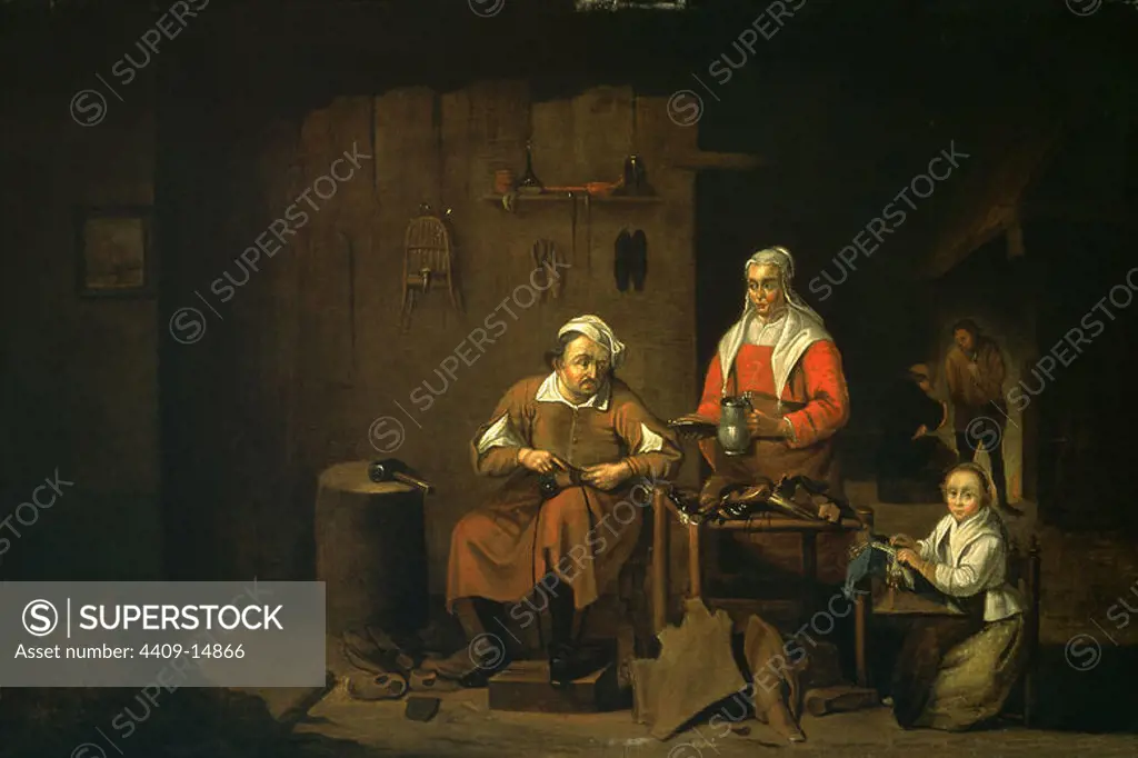 The shoemaker. El zapatero. Madrid, Rembrandt gallery. Author: DIEGO VELAZQUEZ (1599-1660). Location: GALERIA REMBRANDT. MADRID. SPAIN.