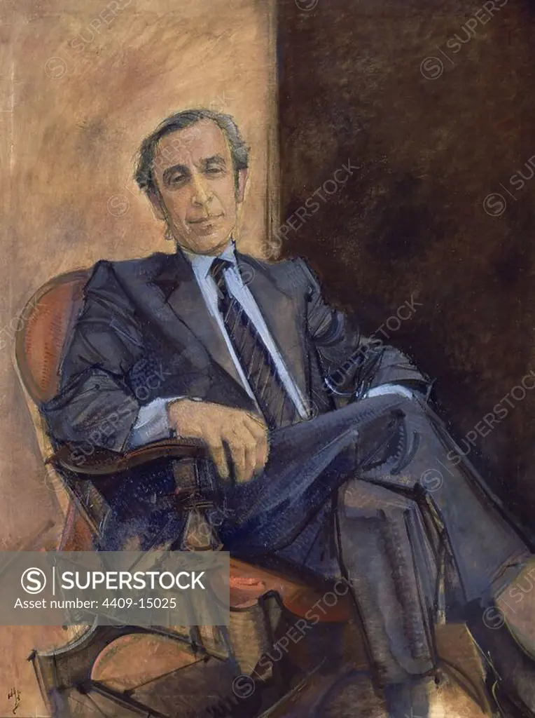 JAIME GARCIA AÑOVEROS (1932-2000) CATEDRATICO POLITICO Y ABOGADO. Author: ALVARO DELGADO RAMOS. Location: MINISTERIO DE HACIENDA-COLECCION. MADRID. SPAIN.