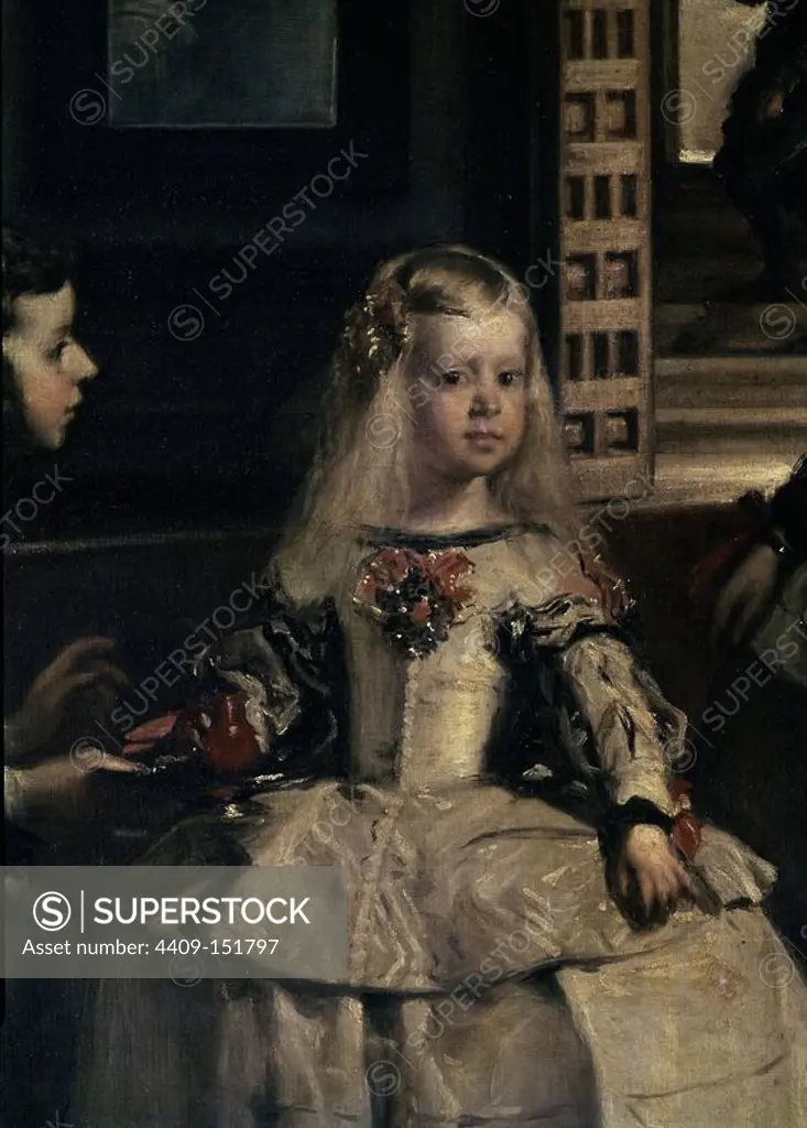 'Las Meninas, or The Family of Felipe IV' (detail), c. 1656, Oil on canvas, P01174. Author: DIEGO VELAZQUEZ (1599-1660). Location: MUSEO DEL PRADO-PINTURA. MADRID. SPAIN. Margaret Theresa of Spain. FELIPE IV HIJA. MARIANA DE AUSTRIA HIJA. AUSTRIA MARIANA HIJA. INFANTA MARGARITA. LEOPOLDO I ESPOSA.