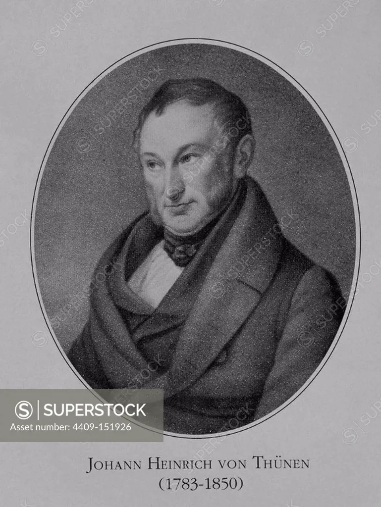 JOHANN HEINRICH VON THÜNEN (1783-1850) ECONOMISTA ALEMAN.