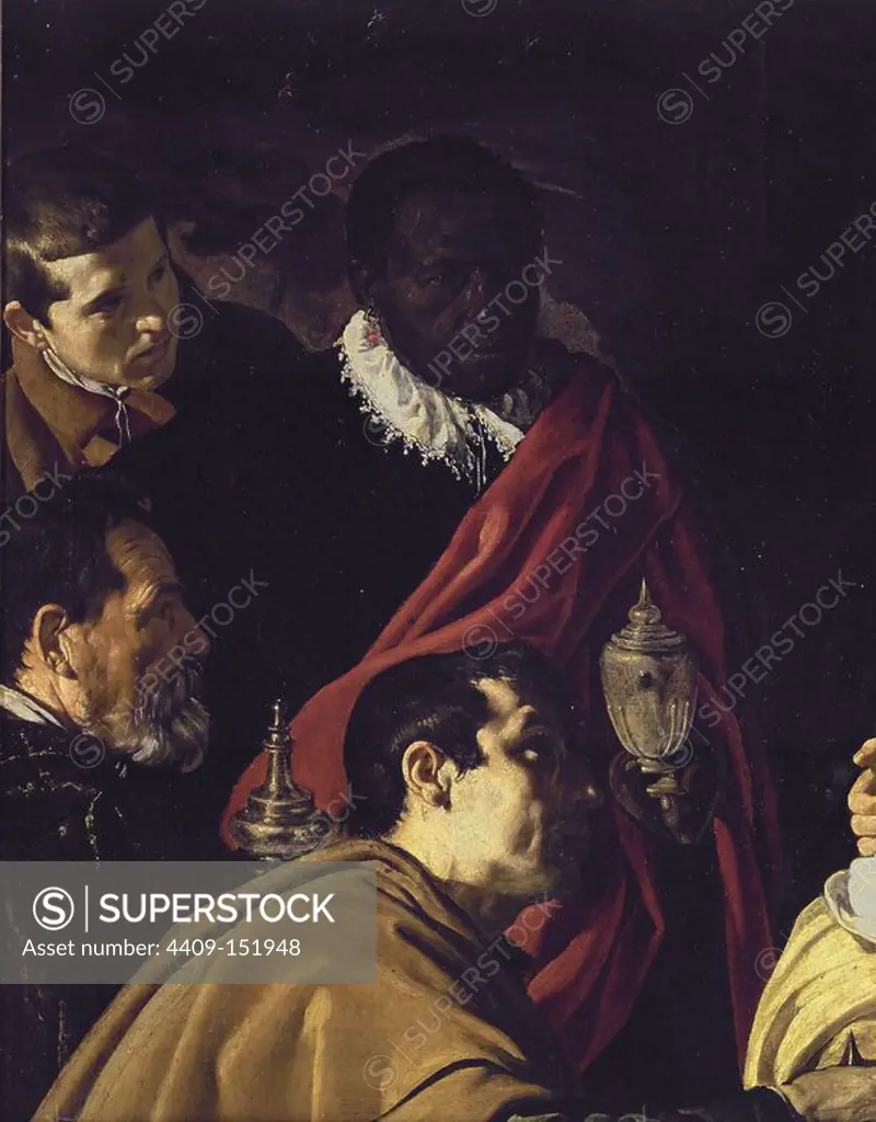 'Adoration of the Magi' (detail), 1619, Spanish School, Oil on canvas, 203 cm x 125 cm, P01166. Author: DIEGO VELAZQUEZ (1599-1660). Location: MUSEO DEL PRADO-PINTURA. MADRID. SPAIN. Melchor. Gaspar. BALTASAR.
