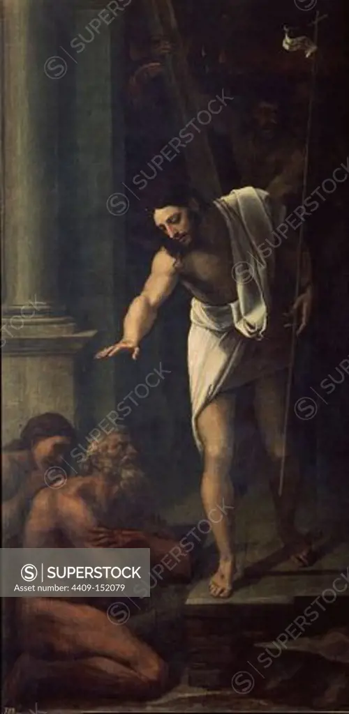 Christ's Descent into Limbo - 1516 - 226x114 cm cm - oil on canvas - Italian Renaissance - NP 346. Author: SEBASTIANO DEL PIOMBO. Location: MUSEO DEL PRADO-PINTURA, MADRID, SPAIN. Also known as: BAJADA DE CRISTO AL LIMBO.
