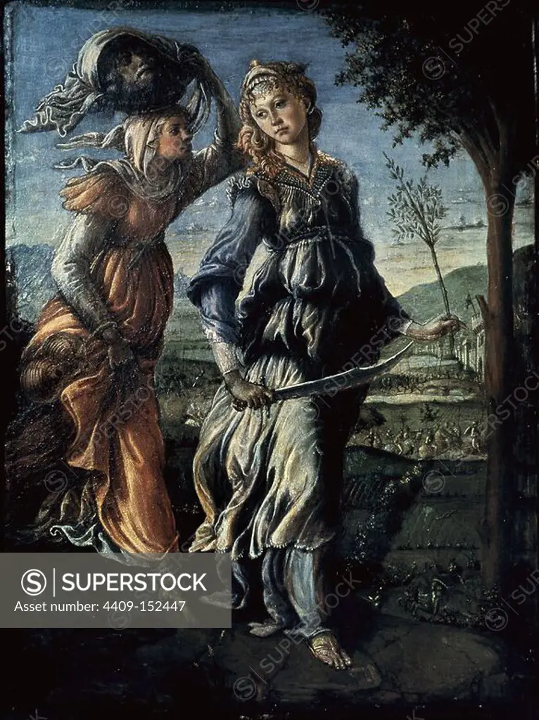 The Return of Judith - 1467 - 31x24 cm - tempera on panel. Author: SANDRO BOTTICELLI. Location: GALERIA DE LOS UFFIZI. Florenz. ITALIA.