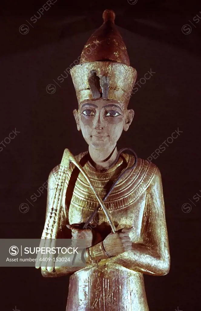 USHEBTI DE TUTANKAMON (MADERA CUBIERTA DE ORO) - PROC TUMBA DE TUTANKAMON -1361/42 AC. Location: EGYPTIAN MUSEUM. KAIRO.