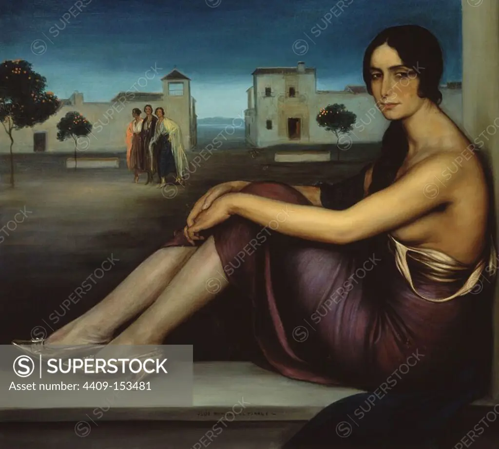 'Conchita Torres', 1919-1920, Oil on canvas, 90 x 100 cm. Author: JULIO ROMERO DE TORRES. Location: PRIVATE COLLECTION. MADRID. SPAIN.