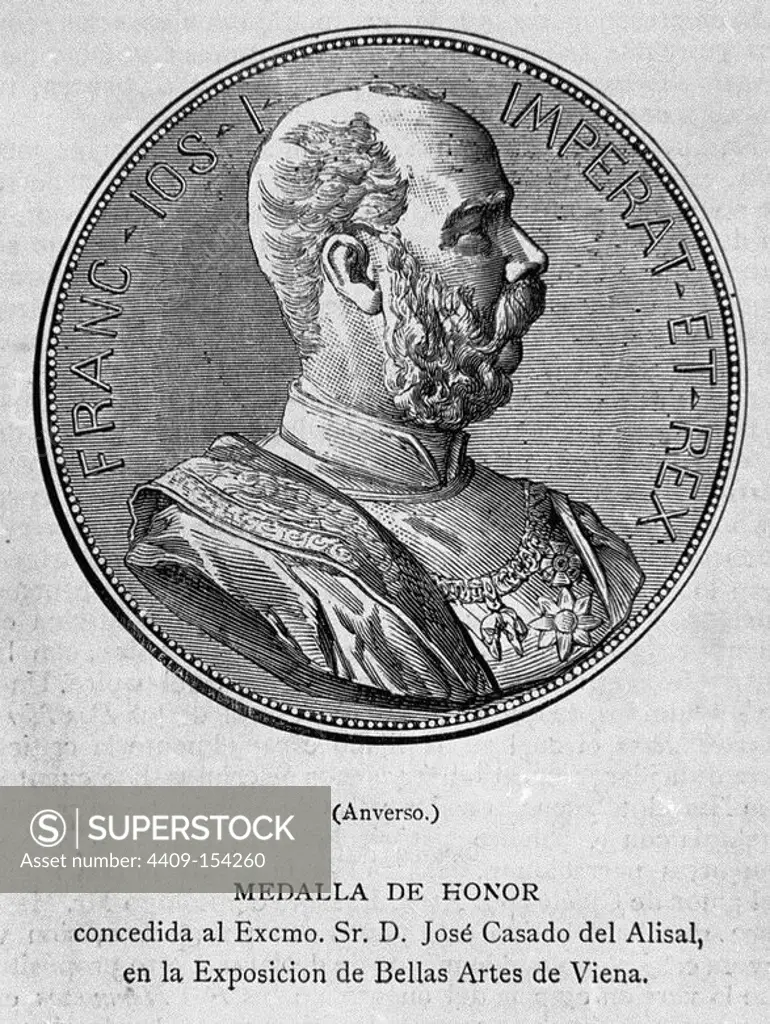 FRANCISCO JOSE I (1830-1916) EMPERADOR DE AUSTRIA - REY DE HUNGRIA - ULTIMO HABSBURGO. Location: BIBLIOTECA NACIONAL-COLECCION. MADRID. SPAIN.