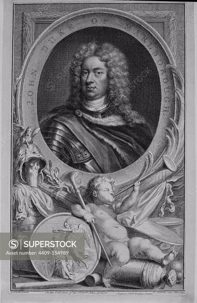 JOHN CHURCHIL (1650-1722) DUQUE DE MARLBOROUGH GENERAL INGLES. Location: BIBLIOTECA NACIONAL-COLECCION. MADRID. SPAIN.