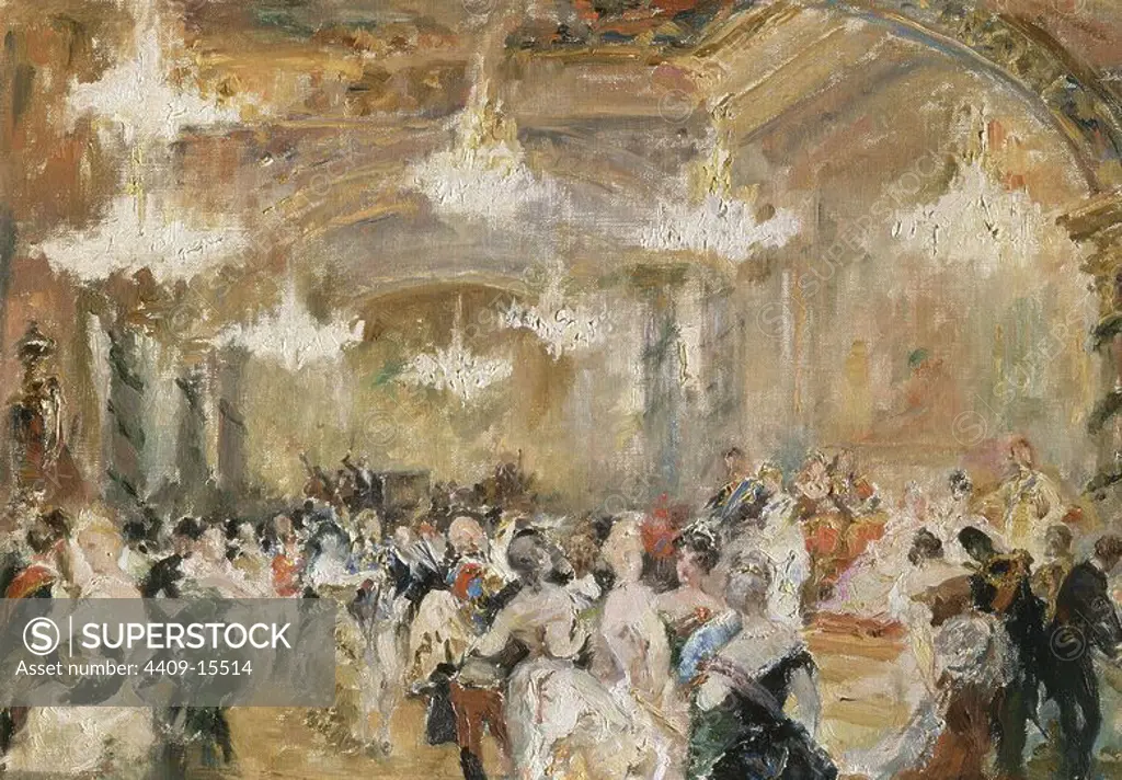 BALL IN PALACE. Author: ALEJANDRO FERRANT (1843-1917). Location: PRIVATE COLLECTION. MADRID. SPAIN.