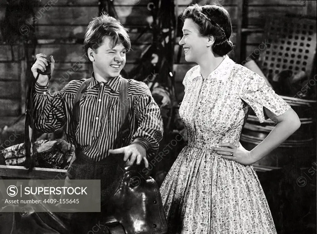 FAY BAINTER and MICKEY ROONEY in YOUNG TOM EDISON (1940), directed by NORMAN TAUROG.