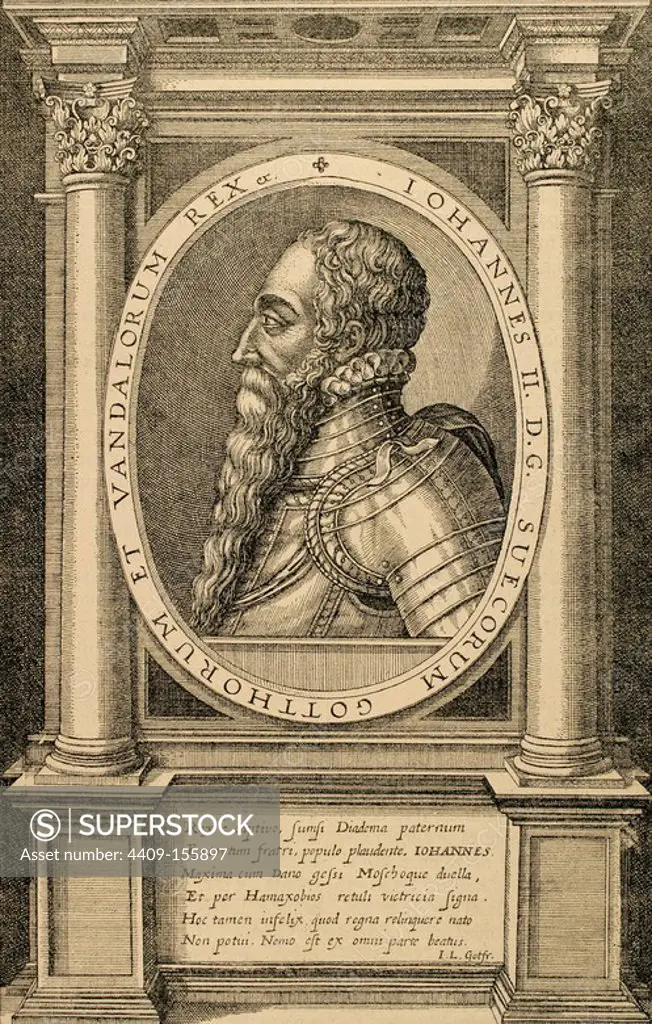 John or Hans (1455-1513). King of Denmark (1481-1513), Norway (1483-1513) and as John II of Sweden (1497-1501) in the Kalmar Union. Engraving "Historia Universal", 1883.