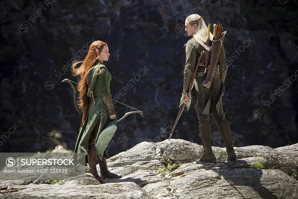 ORLANDO BLOOM and EVANGELINE LILLY in HOBBIT, THE: THE DESOLATION OF SMAUG (2013), directed by PETER JACKSON.
