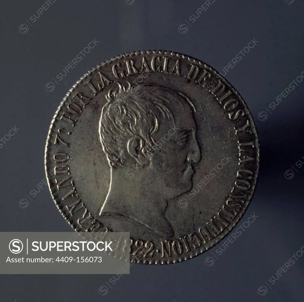 Fernando VII. 20 Reales Coin (1822).