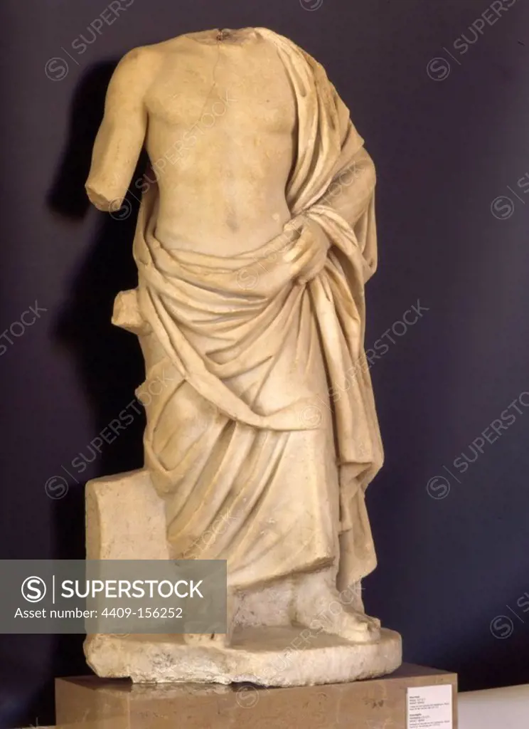 Sculpture of Asclepius. Els Munts, Tarragona.