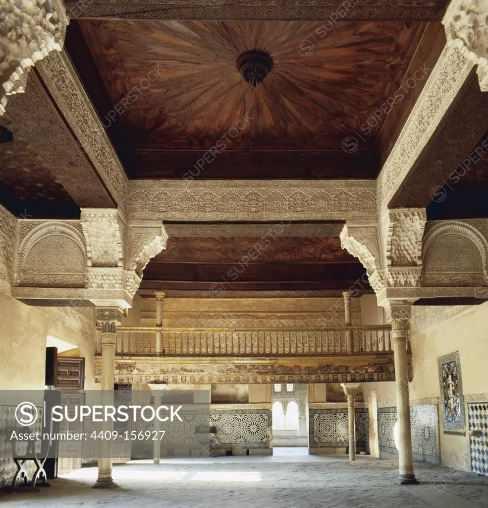 Spain. Granada. The Alhambra. The Mexuar-Oratory. Interior. 14th century.