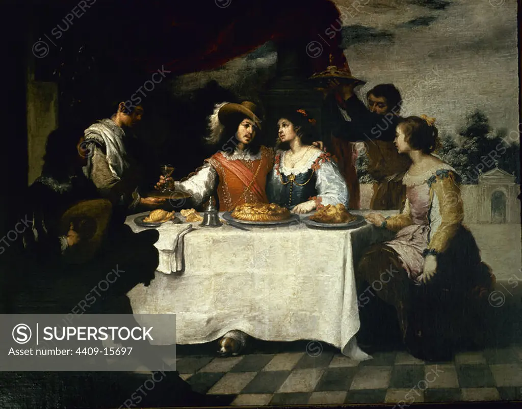'The Prodigal Son Feasting with Courtesans', c. 1660, Oil on canvas. Author: BARTOLOME ESTEBAN MURILLO. Location: PRIVATE COLLECTION. BLESSINGTON. Ireland.