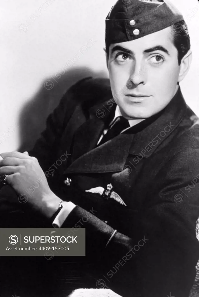 TYRONE POWER in A YANK IN THE R. A. F. (1941), directed by HENRY KING.