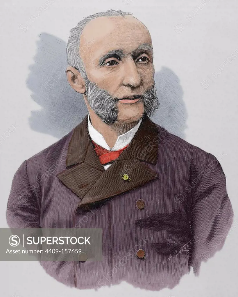 Jules Méline (1838 A_i_ 1925) . French statesman, prime minister from 1896 to 1898. Engraving, 1892. Colored.