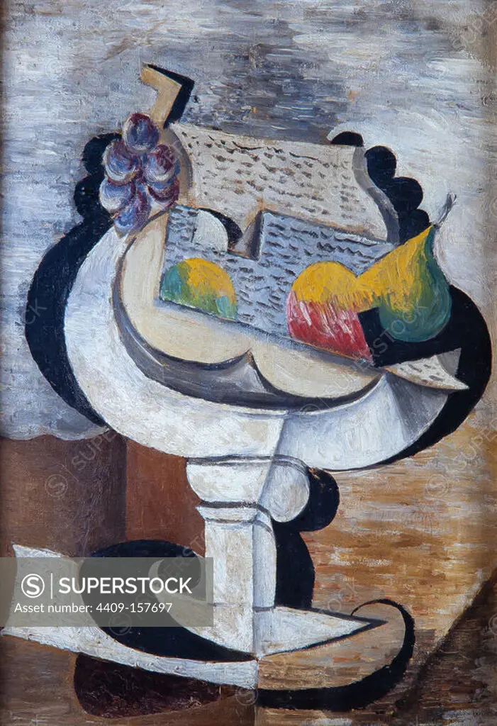 Pablo Picasso / 'Fruit bowl', 1917, Oil on canvas, 40 x 28,1 cm cm, MPB 110.029. Museum: Museu Picasso, Barcelona.
