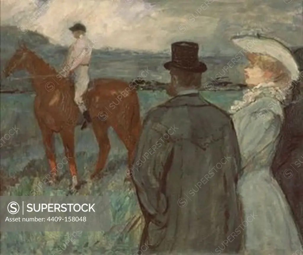 At the Racecourse - 1899 - oil on canvas. Author: TOULOUSE-LAUTREC, HENRI DE. Location: MUSEO TOULOUSE LAUTREC, ALBI, FRANCE. Also known as: EN LAS CARRERAS.
