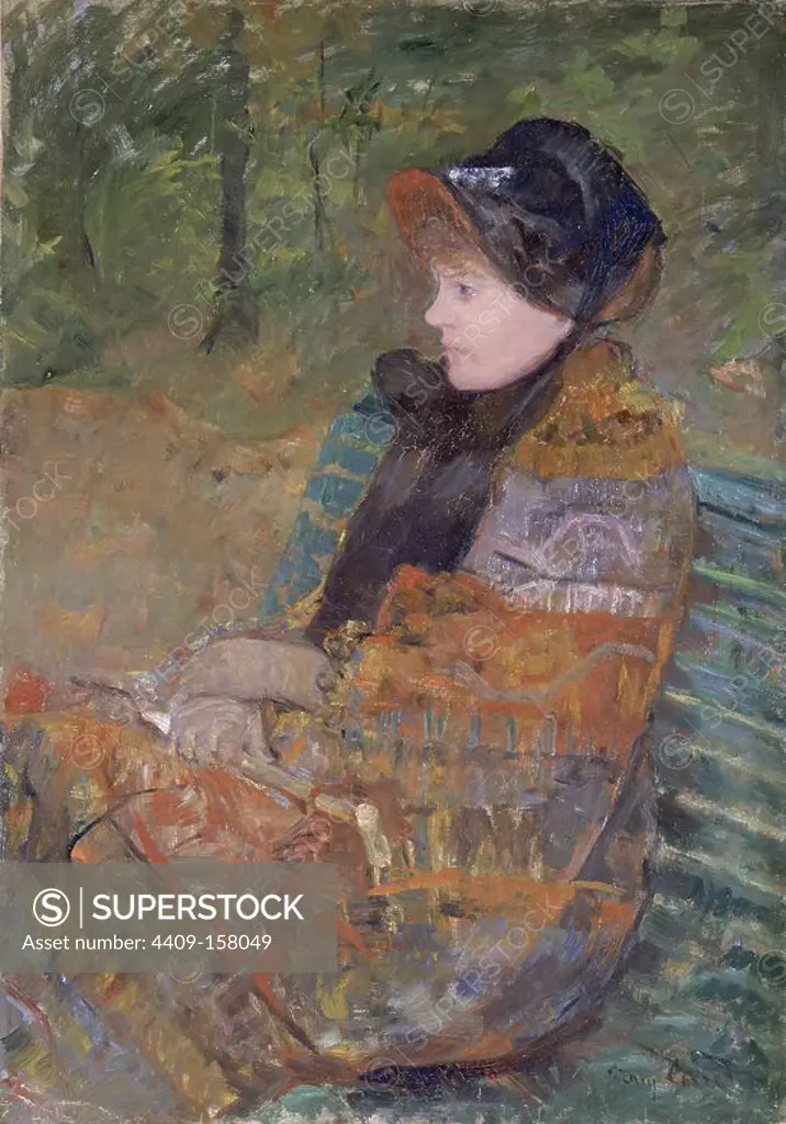 Portrait of Mlle C. Lydia Cassatt - 1880 - 92,5x65 cm - oil on canvas - Impressionism. Author: MARY CASSATT. Location: MUSEO PETIT PALAIS. France. CASSATT LYDIA. CASSATT MARY HERMANA.