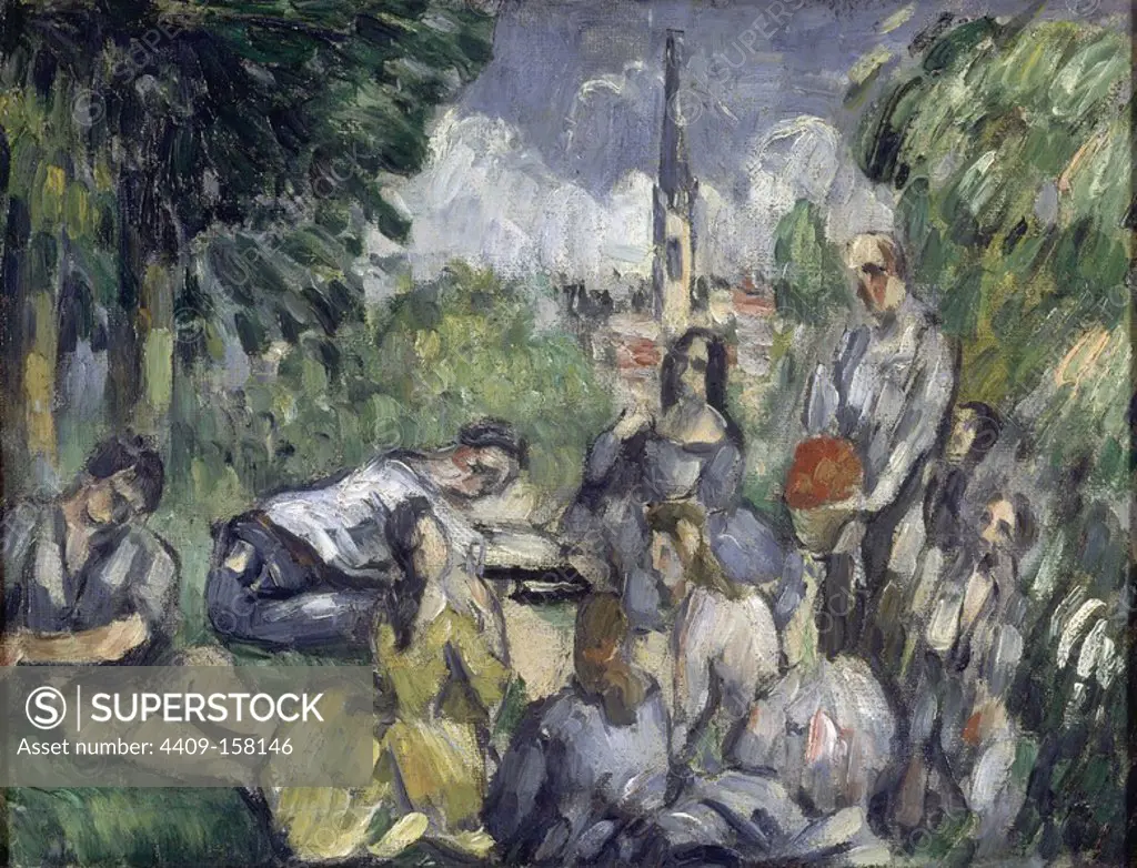 'A Lunch on the Grass', 1873-1875, Oil on canvas. Author: PAUL CEZANNE. Location: MUSEO ORANGERIE. France.