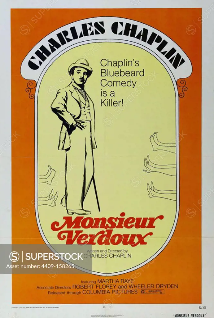 MONSIEUR VERDOUX (1947), directed by CHARLIE CHAPLIN.