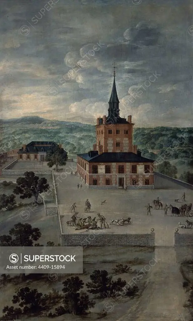 LA TORRE DE LA PARADA - SIGLO XVII - I.N.3131 - 2,145X1,285. Author: FELIX CASTELO (1595-1651). Location: MUSEO DE HISTORIA-PINTURAS. MADRID. SPAIN.