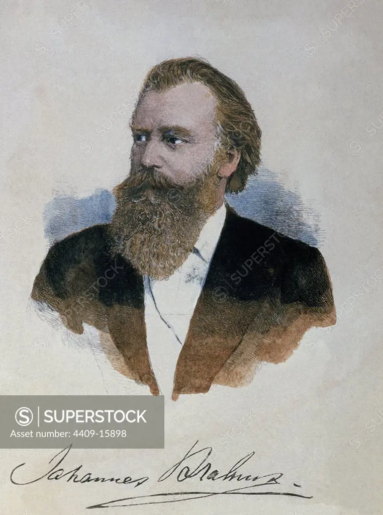 JOHANNES BRAHMS COMPOSITOR MUSICAL ( HAMBURGO EL 7 de mayo de 1833 - VIENA 3 de abril de 1897).
