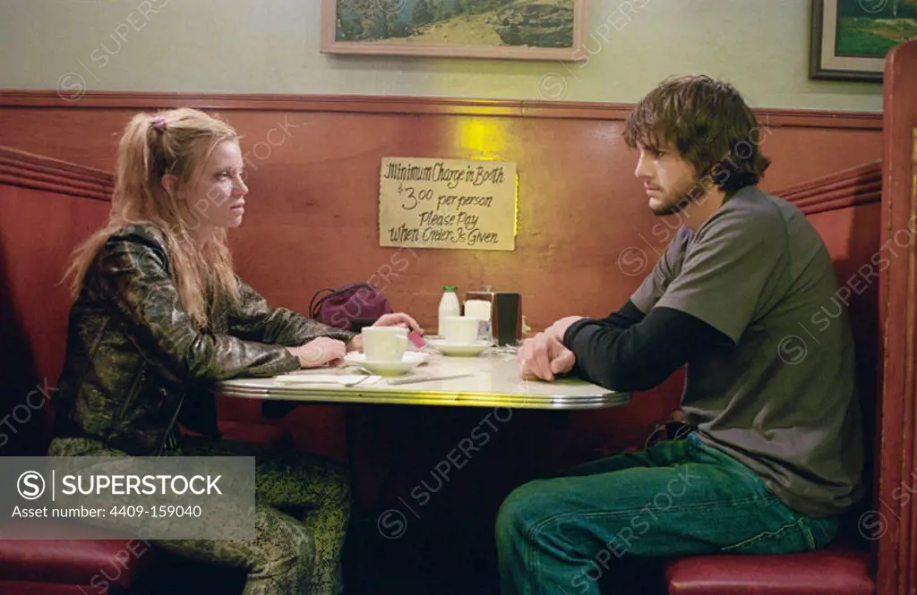 ASHTON KUTCHER and AMY SMART in THE BUTTERFLY EFFECT (2004), directed by ERIC BRESS and J. MACKYE GRUBER.