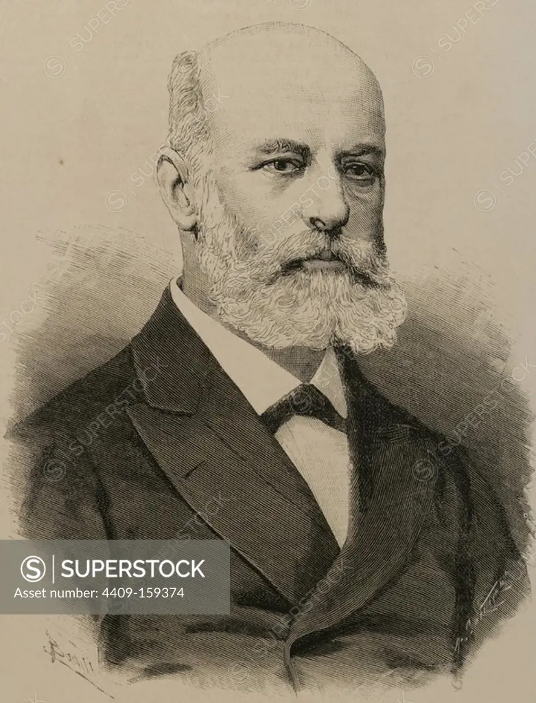 Fermi_n de Lasala Collado (1832-1917). Spanish diplomat. Engraving by A. Carretero in The Spanish and American Illustration, 1890.