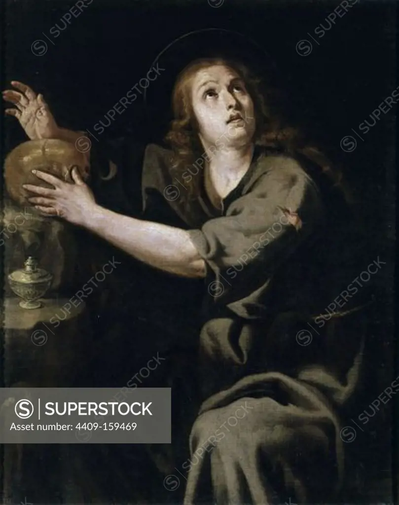 Mary Magdalene - 17th century - 112x91 cm - oil on canvas - Spanish Baroque - NP 700. Author: ESPINOSA, JERONIMO JACINTO. Location: MUSEO DEL PRADO-PINTURA, MADRID, SPAIN. Also known as: SANTA MARIA MAGDALENA.