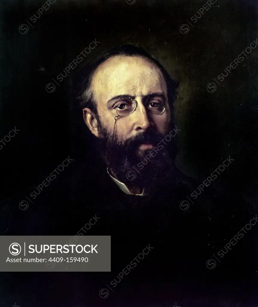 'Portrait of Francisco Silvela', 19th century. Author: JOSE PARADA Y SANTIN. Location: ATENEO-COLECCION. MADRID. SPAIN.