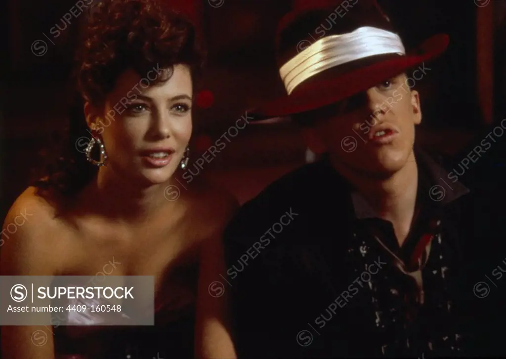 KELLY LEBROCK and ANTHONY MICHAEL HALL in WEIRD SCIENCE (1985), directed by JOHN HUGHES.
