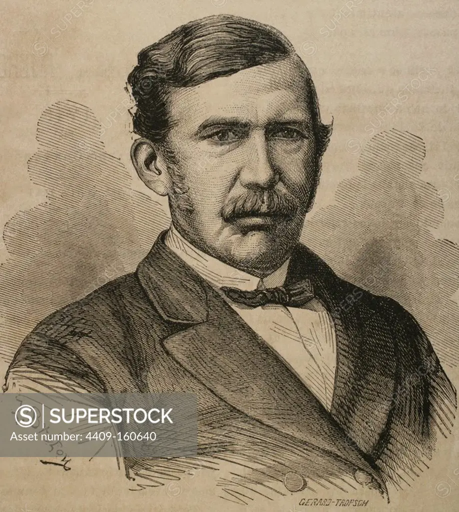 David Livingstone (1813-1873). Scottish explorer. Engraving in Weekly Familiar Picturesque, 1876.