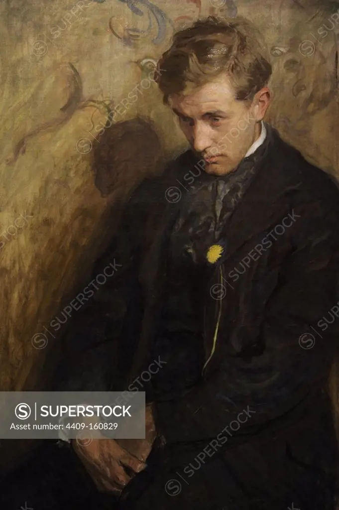 Wojciech Weiss (1875-1950). Polish painter. Melancholic, 1898. National Museum. Krakow. Poland.