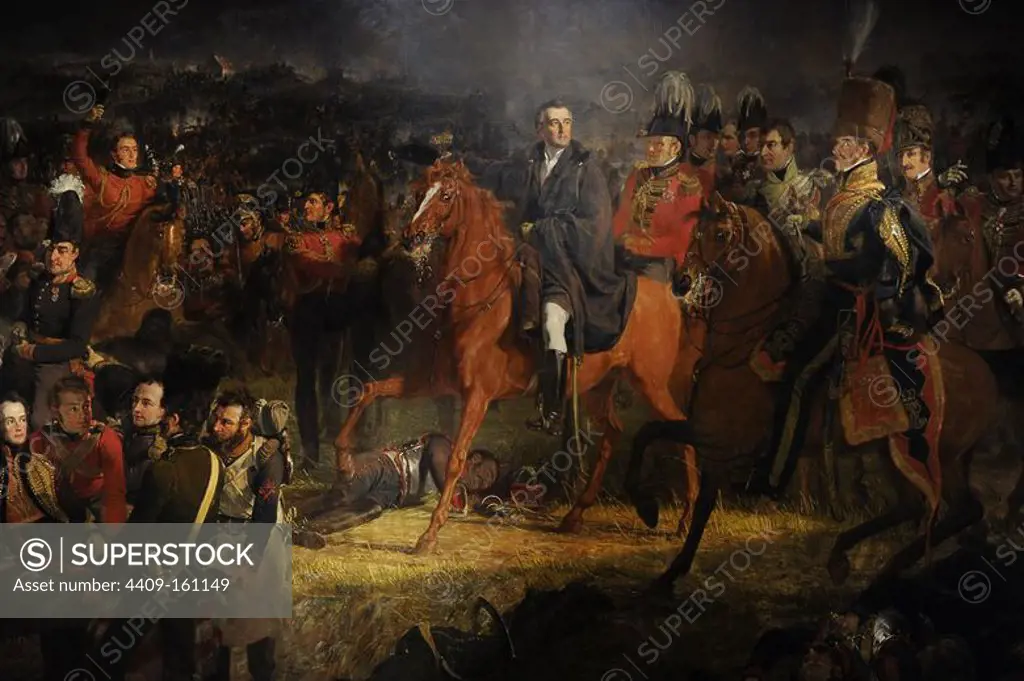 Jan Willem Pieneman (1779-1853). Dutch painter. The Battle of Waterloo, 1824. Rijksmuseum. Amsterdam. Netherlands.