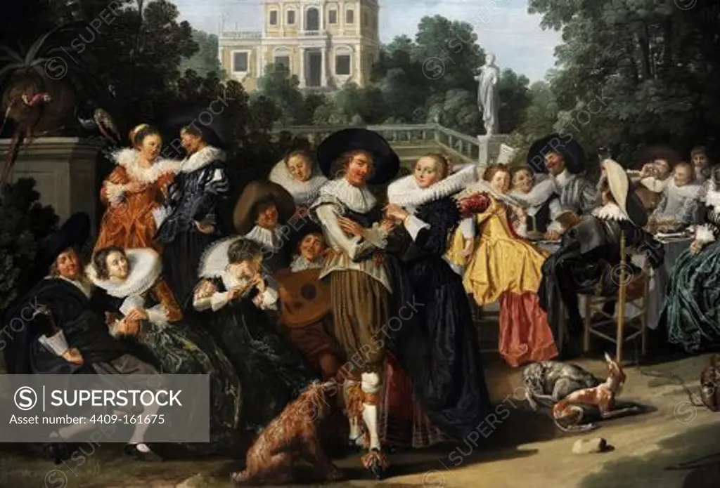 ARTE BARROCO. HOLANDA FRANS HALS (1591-1656). Pintor holandés. "Fiesta Campestre", 1627. Detalle. Rijksmuseum. Amsterdam. Holanda.