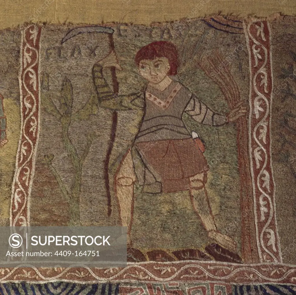Detail the Tapestry of Creation, 11th century, Romanesque. Museum: Museo Catedralicio de la Catedral de Gerona.