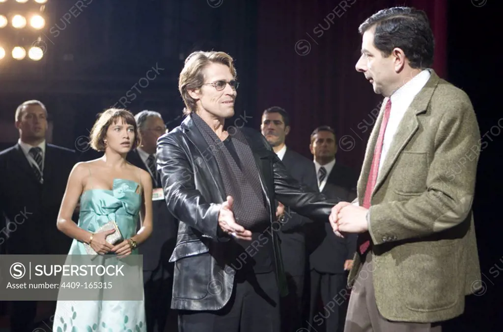 WILLEM DAFOE, ROWAN ATKINSON and EMMA DE CAUNES in MR. BEAN'S HOLIDAY (2007), directed by STEVE BENDELACK.