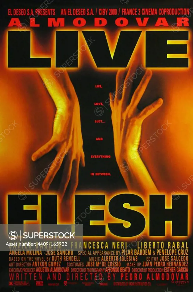 LIVE FLESH (1997) -Original title: CARNE TRÊMULA-, directed by PEDRO ALMODOVAR.
