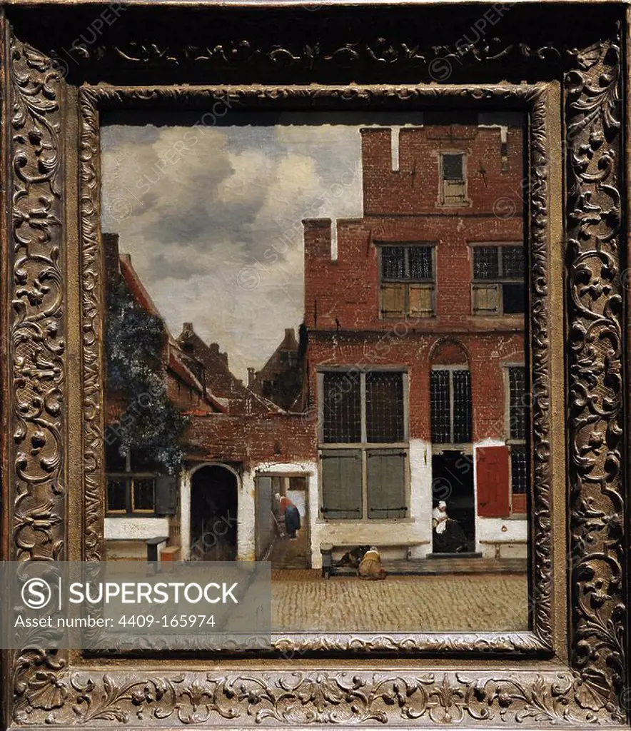 Johannes Vermeer (1632-1675). Dutch painter. View of Houses in Delft, Known as The Little Street, c. 1658. Rijskmuseum. Amsterdam. Netherlands.