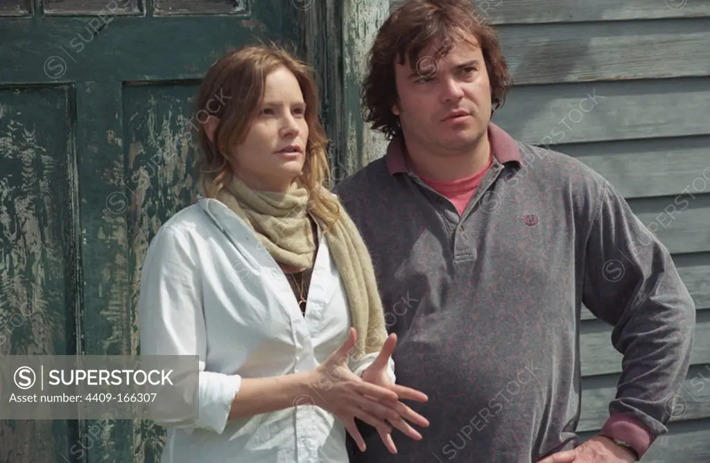 JACK BLACK and JENNIFER JASON LEIGH in MARGOT AT THE WEDDING (2007), directed by NOAH BAUMBACH.