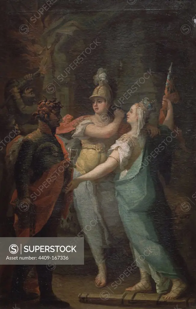 'Unión de Inglaterra y España contra Napoleón', ca. 1814, Oil on canvas, 103,1 x 66,3 cm, CE0018. Location: MUSEO ROMANTICO-PINTURA. MADRID.