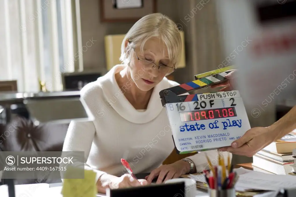 Original Film Title: STATE OF PLAY. English Title: STATE OF PLAY. Film Director: KEVIN MACDONALD. Year: 2009. Stars: HELEN MIRREN.