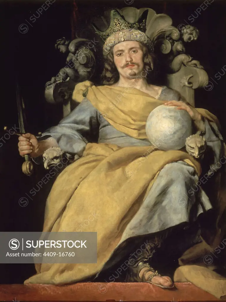 Portrait of an Unknown Spanish King - 1639/41 - 165x125 cm - oil on canvas - Spanish Baroque - NP 632. Author: ALONSO CANO. Location: MUSEO DEL PRADO-PINTURA. MADRID. SPAIN.