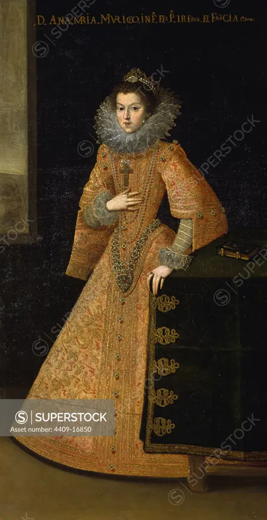 ANA MARIA MAURICIA INFANTA DE ESPAÑA Y REINA DE FRANCIA - SIGLO XVII - BARROCO ESPAÑOL -. Author: BARTOLOME GONZALEZ (1564-1627). Location: HOSPITAL DE TAVERA / MUSEO DUQUE DE LERMA. Toledo. SPAIN. MARIA ANNA VON OESTERREICH. FELIPE III HIJA. FELIPE IV HERMANA. AUSTRIA ANA MARIA. AUSTRIA ANA MARIA INFANTA DE. ANA MARIA DE AUSTRIA (REINA DE FRANCIA). LUIS XIII DE FRANCIA ESPOSA.